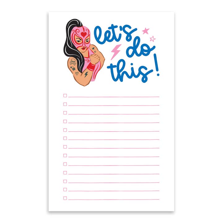 Lucy Loves Paper - Wholesale Notepad - Let's Do This! | Pink Luchadora Notepad