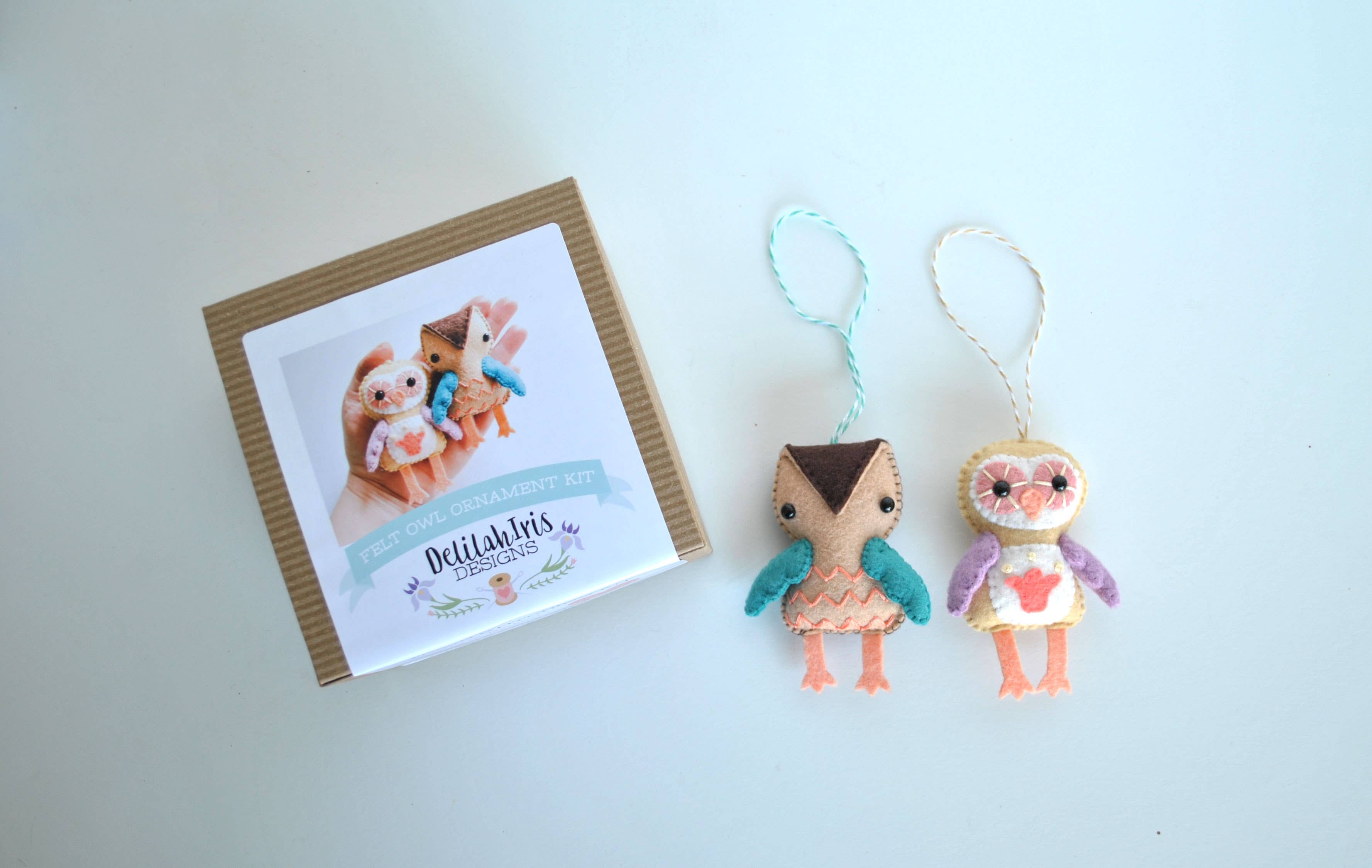 DelilahIris Designs - Wholesale DIY Craft Kit - DIY Craft Kit - Owl Felt Ornament Craft Sewing Kit Cute Gift5