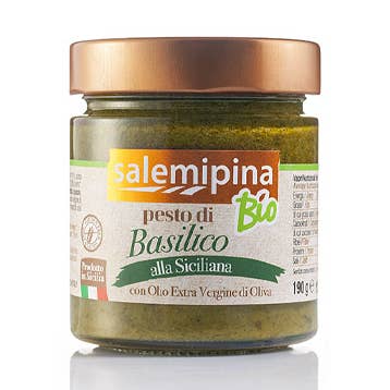 Sicilian Basil Pesto from Organic Farming for wholesale by SALEMI PINA SOC. AGRICOLA SRL