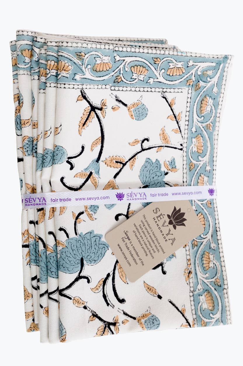 Sevya Handmade – Engroshandel Dækkeserviet – Sølvfarvede blomster-bordskånere, sæt med 67