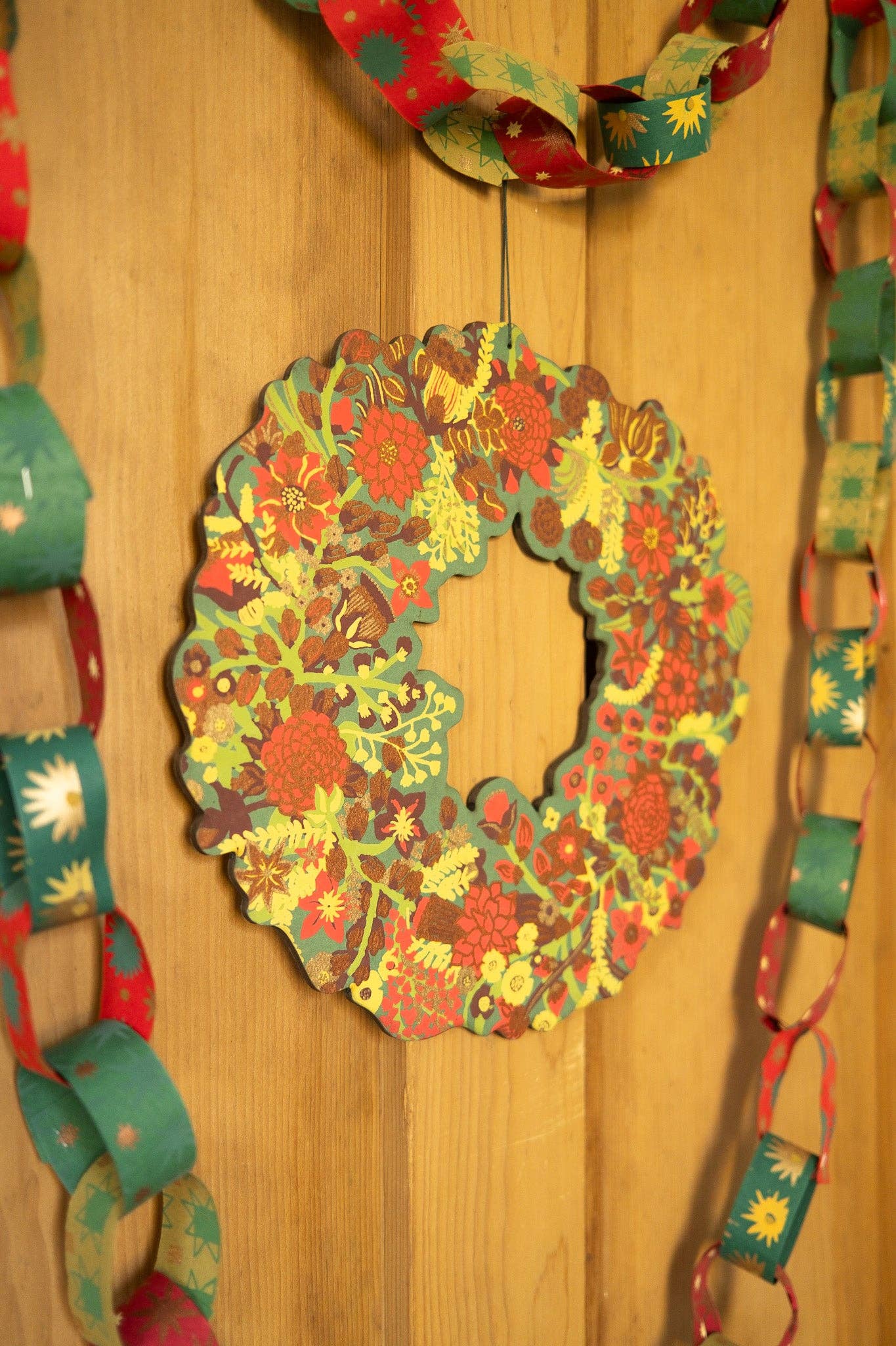 East End Press – wholesale Wreath – UK/EU: Christmas Foliage Cotton Board Wreath9
