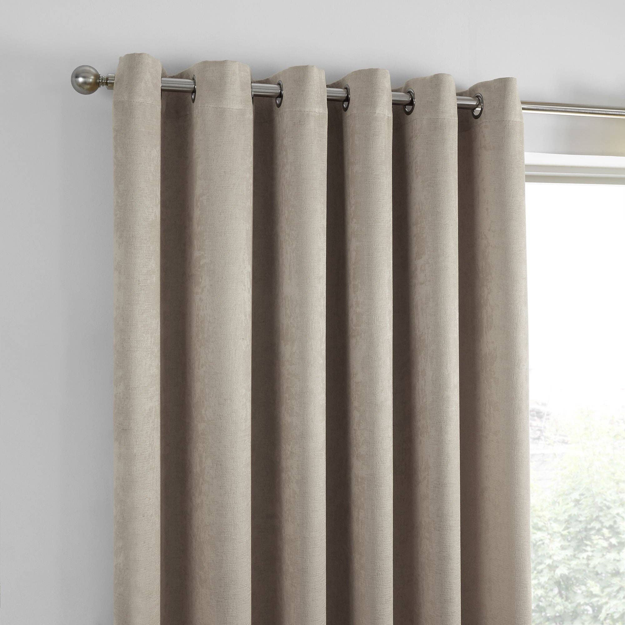 UW Home – wholesale Curtain – Strata Pair of Eyelet Curtains by Fusion in Natural1
