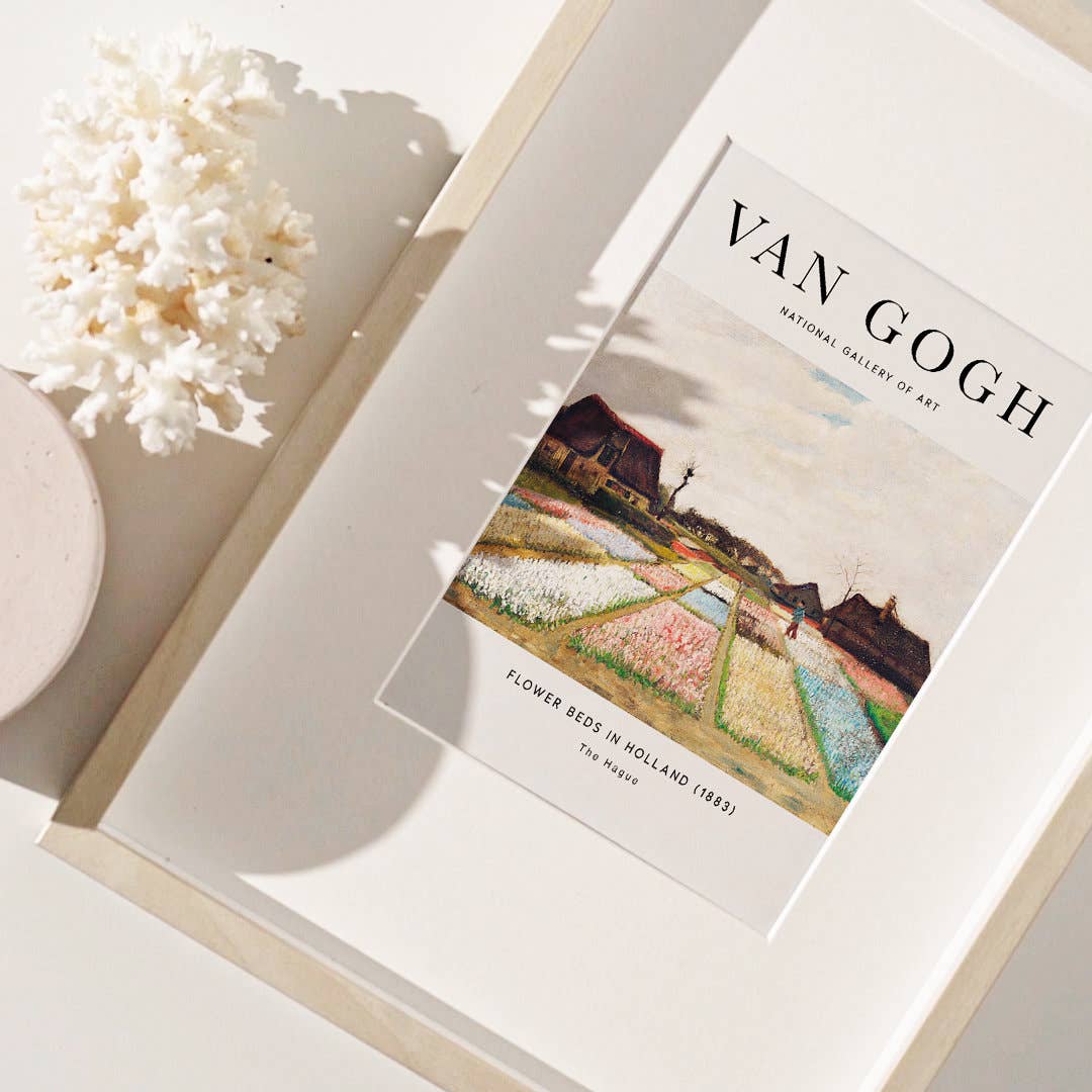 Sugar & Canvas - Wholesale Art Print - Van Gogh Flower Beds in Holland 1883 Bulb Fields Painting Art Print | Colorful Print, Van Gogh Print, Van Gogh Art, Exhibition Poster #V36