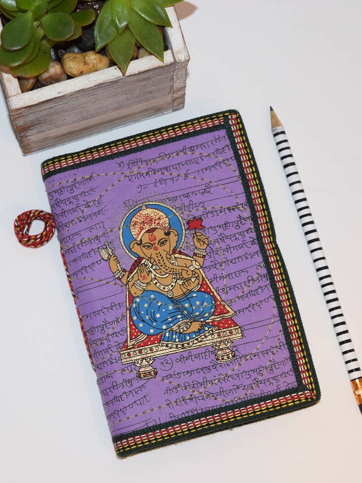 Eco-Friendly Ganesha Journal | Hindi, Elephant Journal for wholesale by Amisha