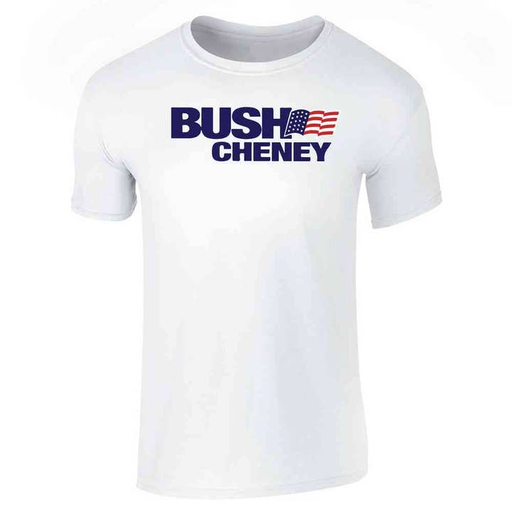 Pop Threads – wholesale Screen printed t-shirt – unisex – George W Bush Dick Cheney President Campaign Retro Unisex Tee