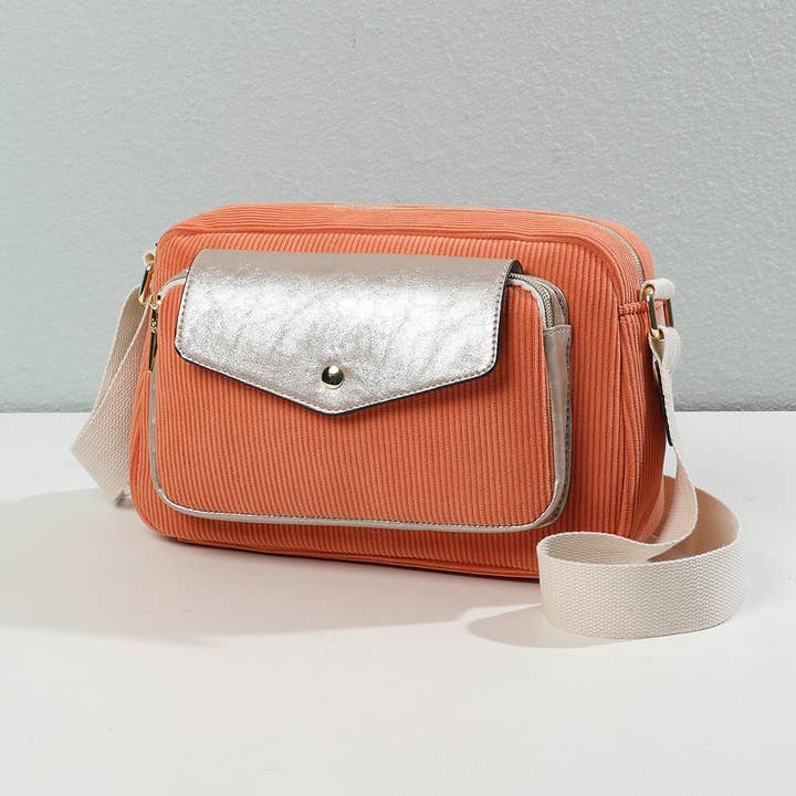 Sac bandoulière bimatières pour la vente par INES DELAURE