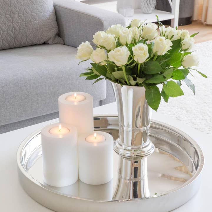 EDZARD - Wholesale Serving tray - Tray Serving Tray Alaska, Round, Stainless Steel5