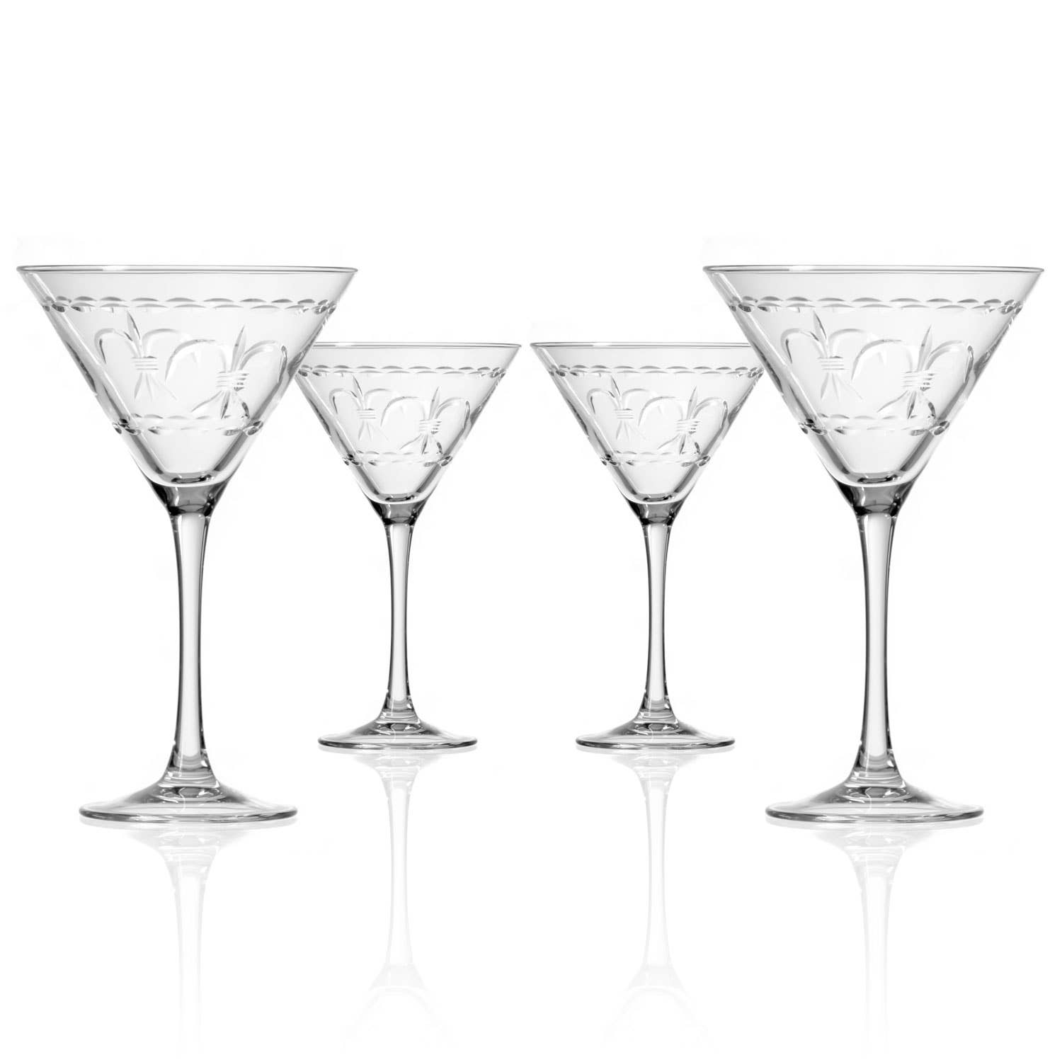 Rolf Glass - Wholesale Cocktail/Liquor Glass - Fleur De Lis Martini Glass 10oz1