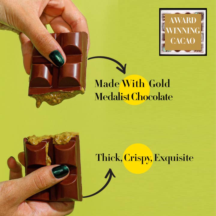 Swisense - Wholesale Chocolate Bar - Premium Dubai Kunafa Pistachio Chocolate Bar -4oz- 4