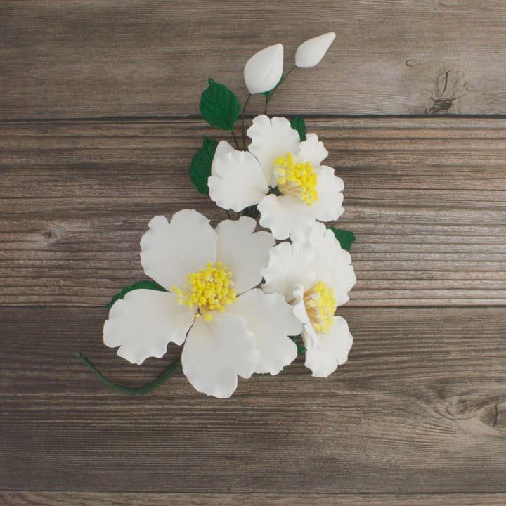 Global Sugar Art – wholesale Artificial flowers – Orchid Sugar Cake Flowers, Camellia Orchid Spray, by Global Sugar Art, White7