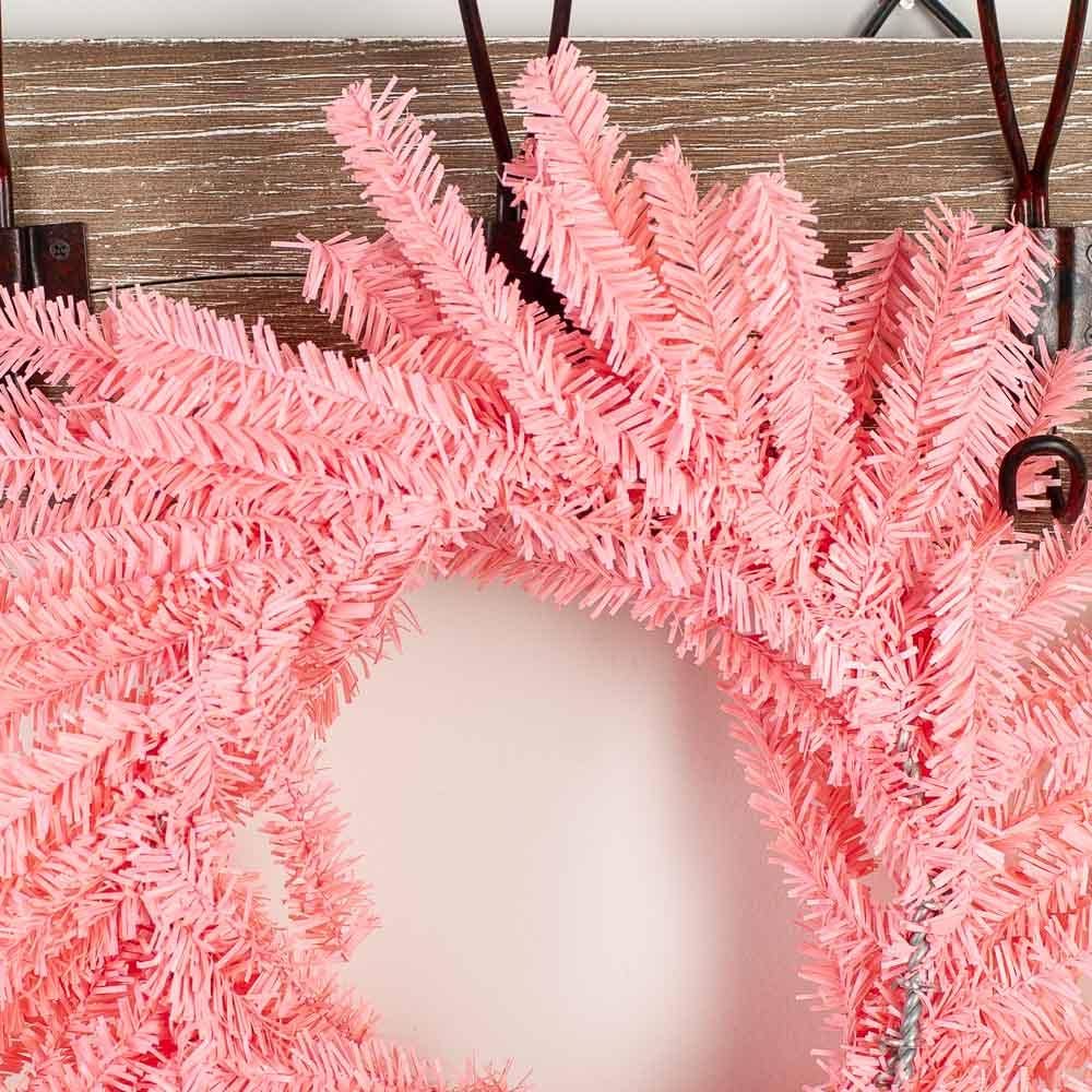 Factory Direct Craft - Wholesale Wreath - 12" Pink Artificial Pine Wreath (Package of 6 pieces)5