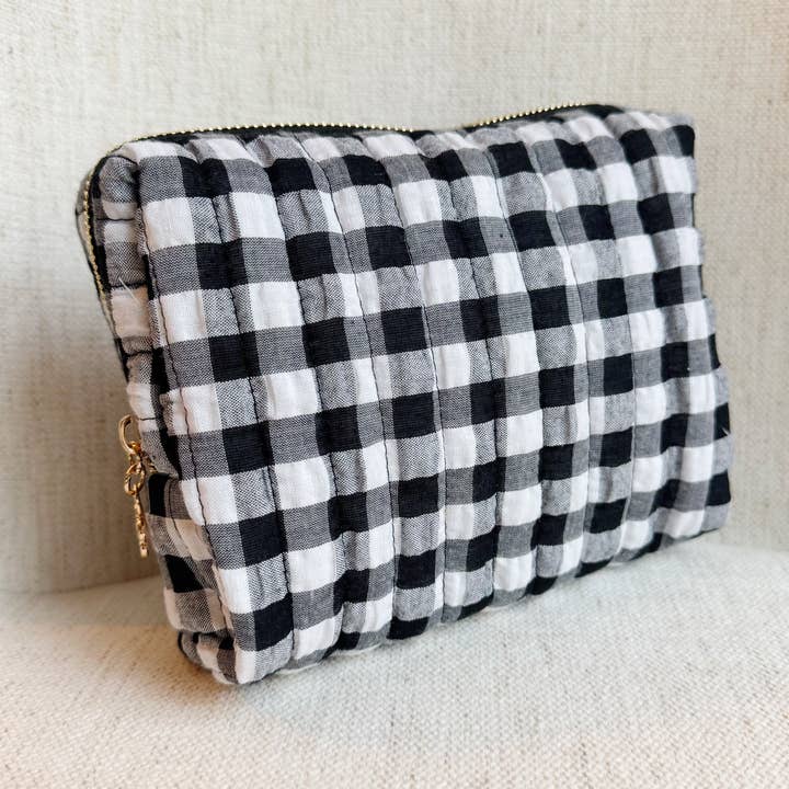 Ellison+Young - Wholesale Make-up/cosmetic bag - Color Parade Gingham Cosmetic Case8