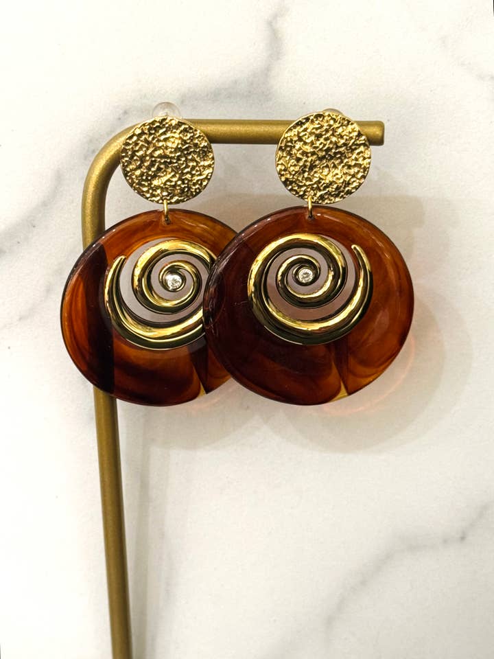 Margie Round Dangle Earrings for wholesale by Cassette Barcelona