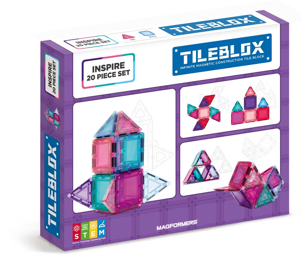 Magformers - Wholesale Toy Set - Kids - Tileblox Inspire 20 Piece Set1