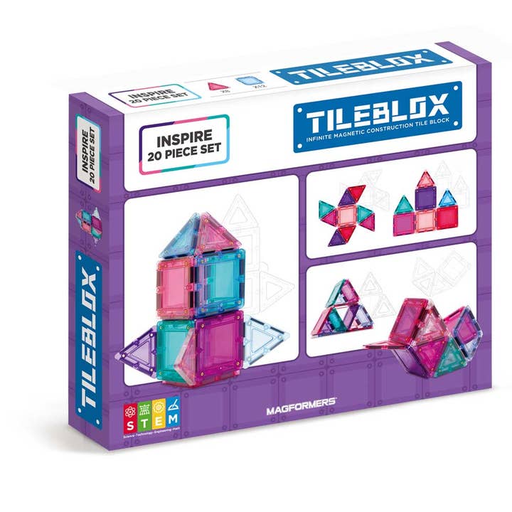 Magformers - Wholesale Toy Set - Kids - Tileblox Inspire 20 Piece Set1