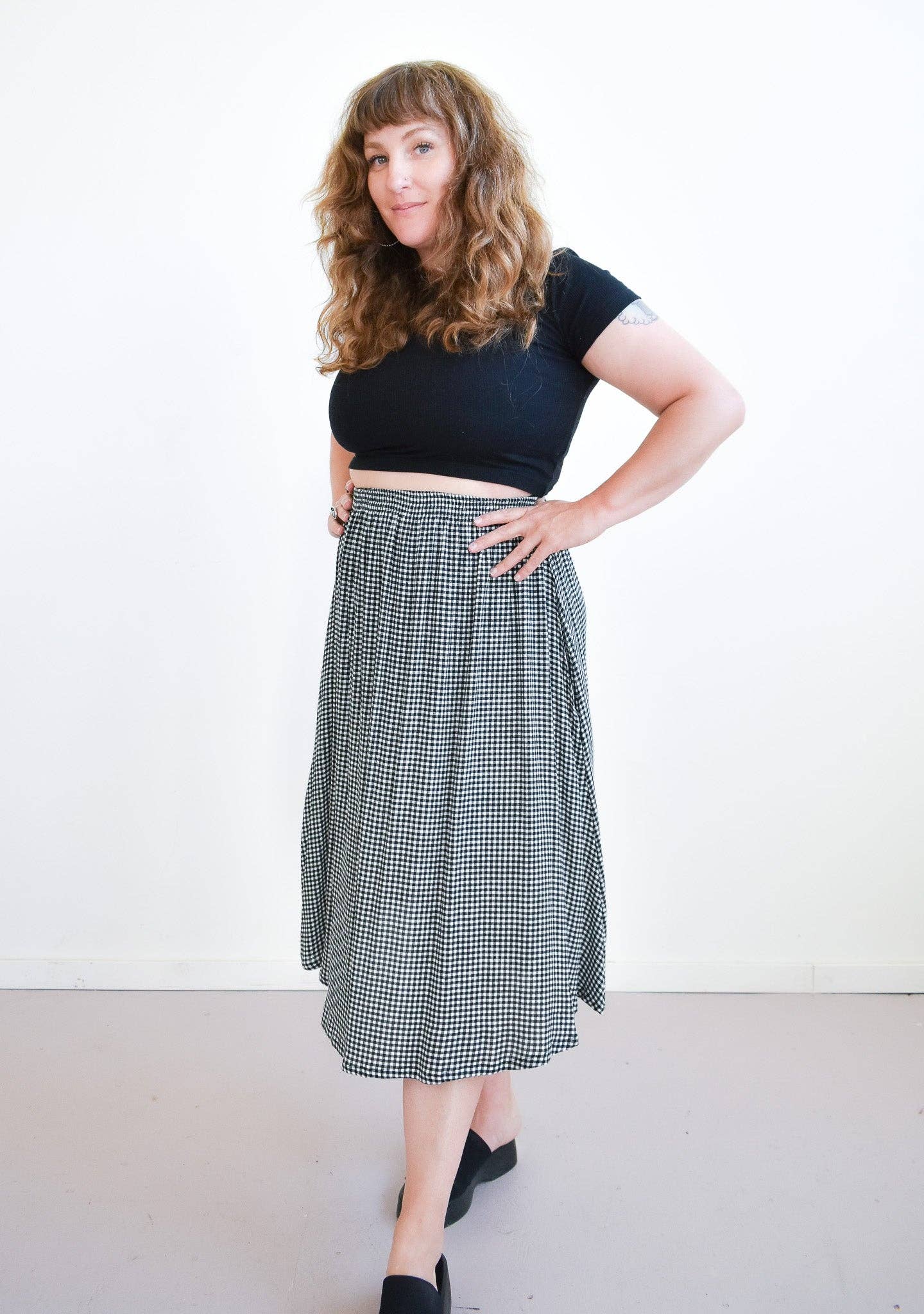 Altar - Wholesale Skirt - Women's - Eva Midi Gingham Skirt5