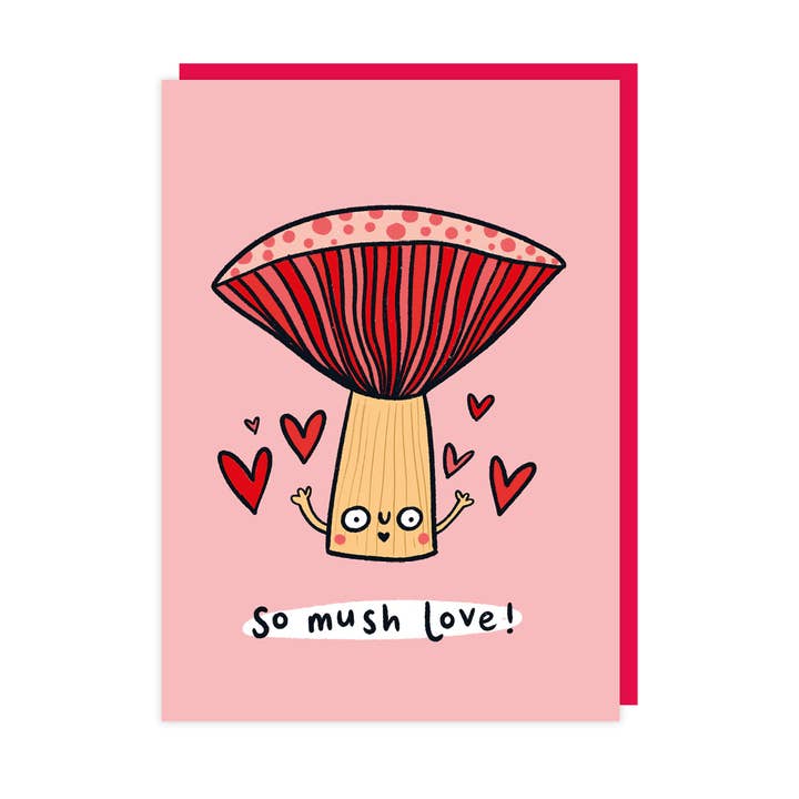 Mush Valentines Card for wholesale by Sunshine Llama
