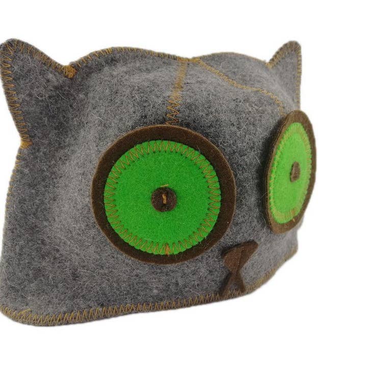 Sauna Bath Hat Kotyara natural felt gray LC-021 for wholesale by SUNROZ