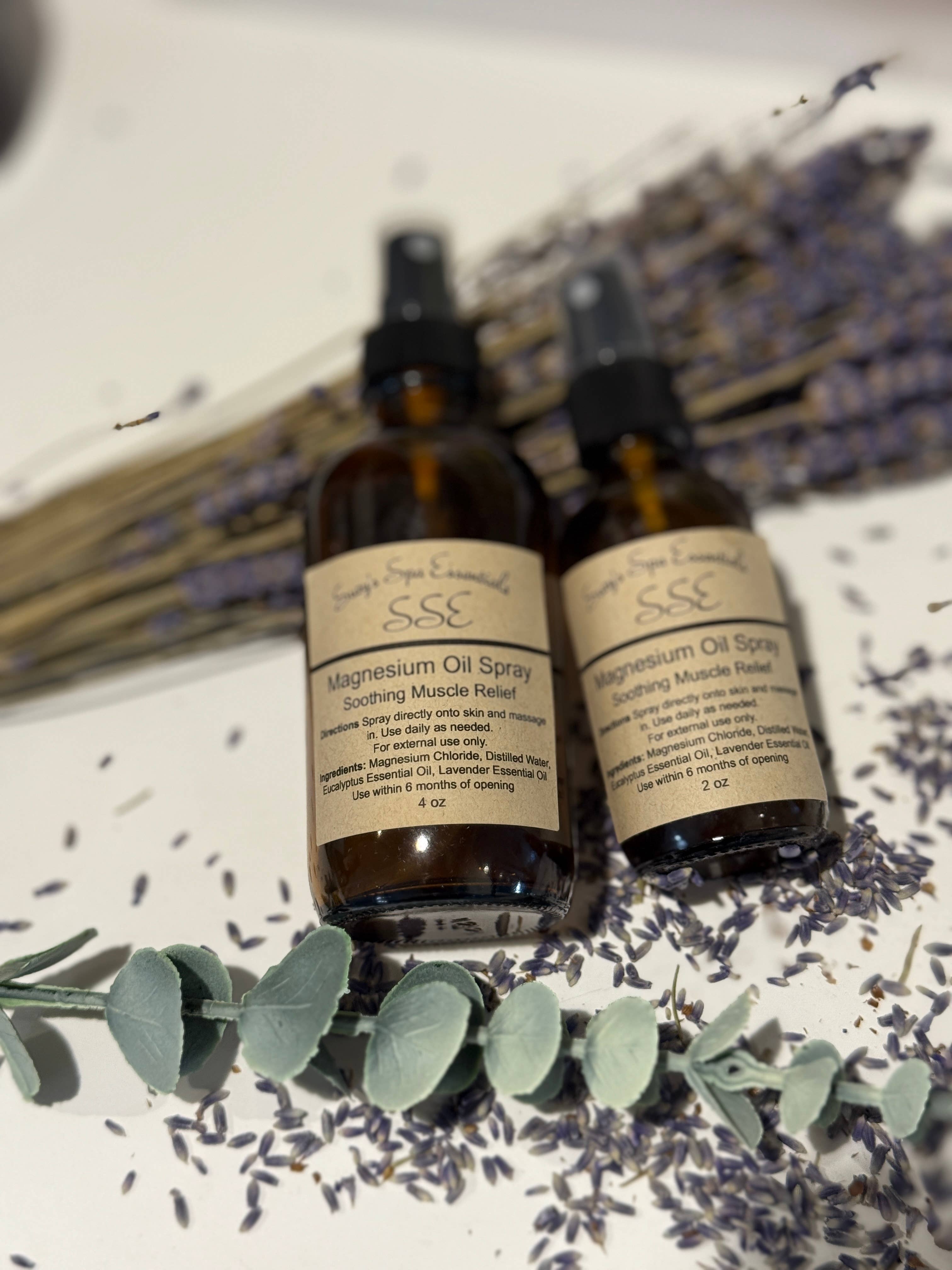 Suzy Spa Essentials - Wholesale Aromatherapy Mist - Magnesium Oil – Lavender + Eucalyptus Muscle & Sleep Spray2