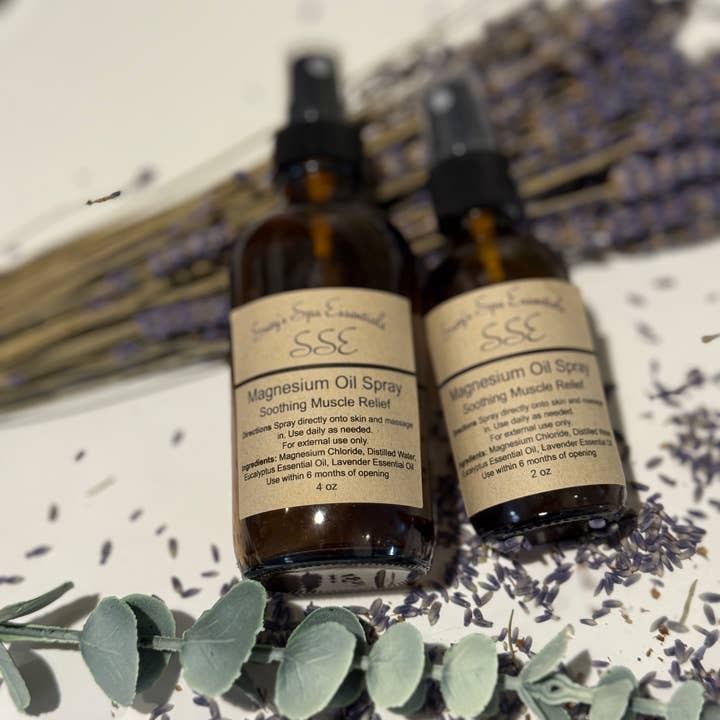 Suzy Spa Essentials - Wholesale Aromatherapy Mist - Magnesium Oil – Lavender + Eucalyptus Muscle & Sleep Spray2
