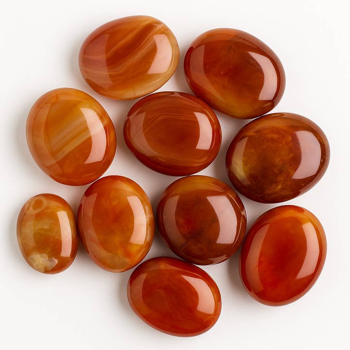 Carnelian Agate Palm Stones – 5 KG Bulk Pack for wholesale by Kreateur Miami