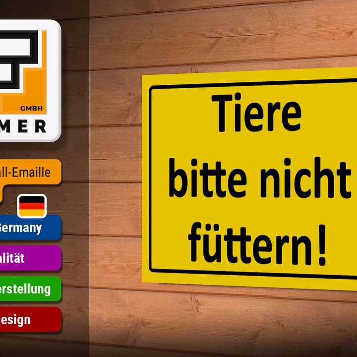 Femer - Wholesale Sign - Wooden sign warning sign 18x12cm animal please do not feed decorative sign2