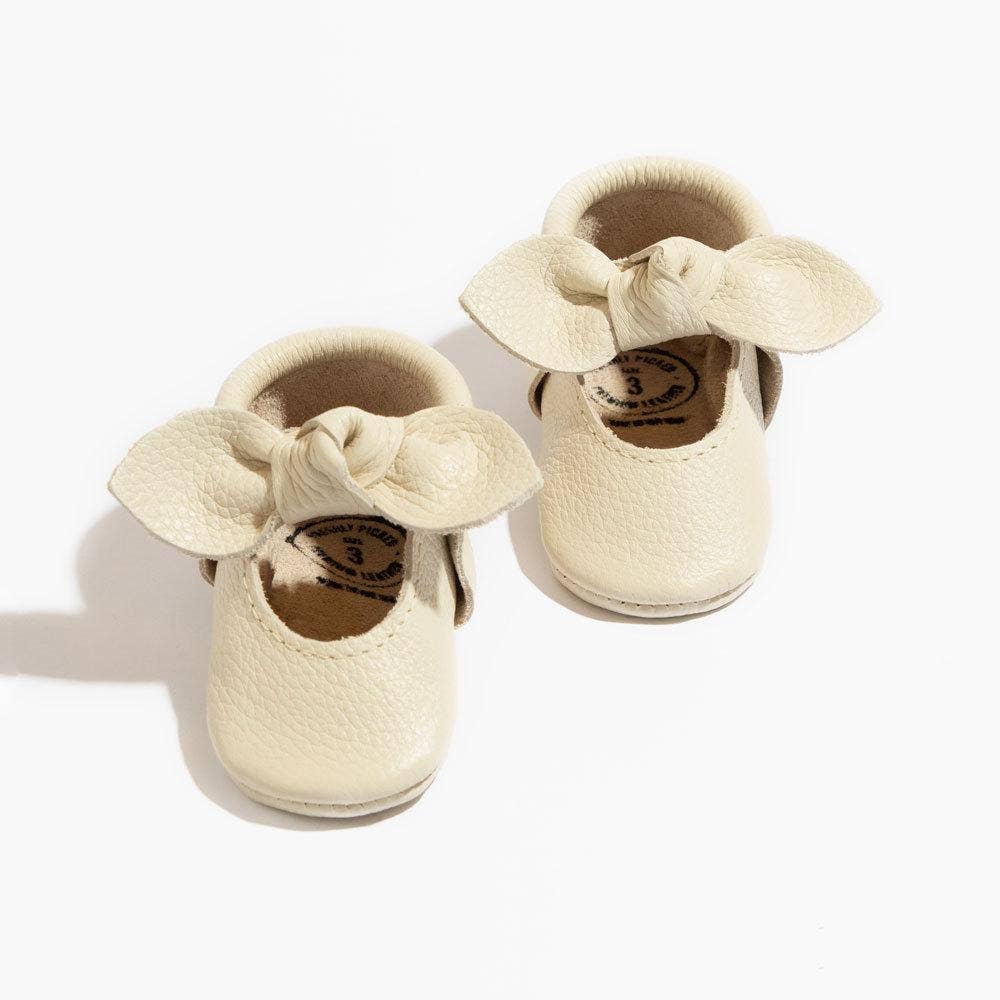Freshly Picked - Vente Chaussures de berceau – bébé - Chaussure Bébé Noeud Bouclé Bouleau