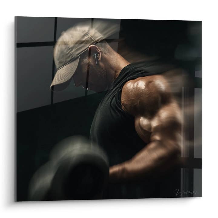 Quadro Boxe Treino - Força e Determinação - Edição desportiva preto e branco por atacado de Walensky