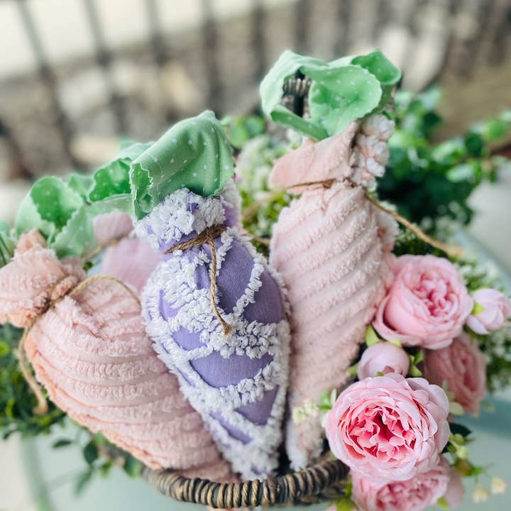 A Gnome on the Roam - Wholesale Ornament - Handmade Large Fabric Carrots - 10 Inch Decorative0