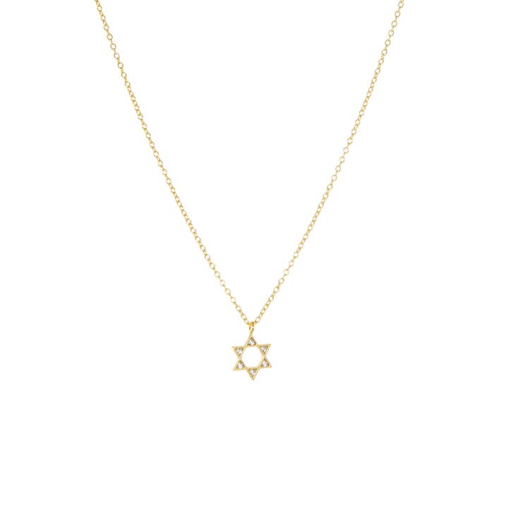 cz star of david necklace for wholesale by Marlyn Schiff