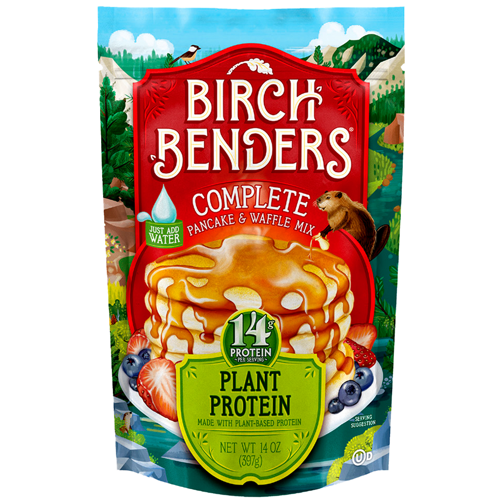 Birch Benders – Preparado de panqueca por atacado – Mistura para Panquecas e Waffles com Proteína Vegetal 397 g (Pacote com 6)0