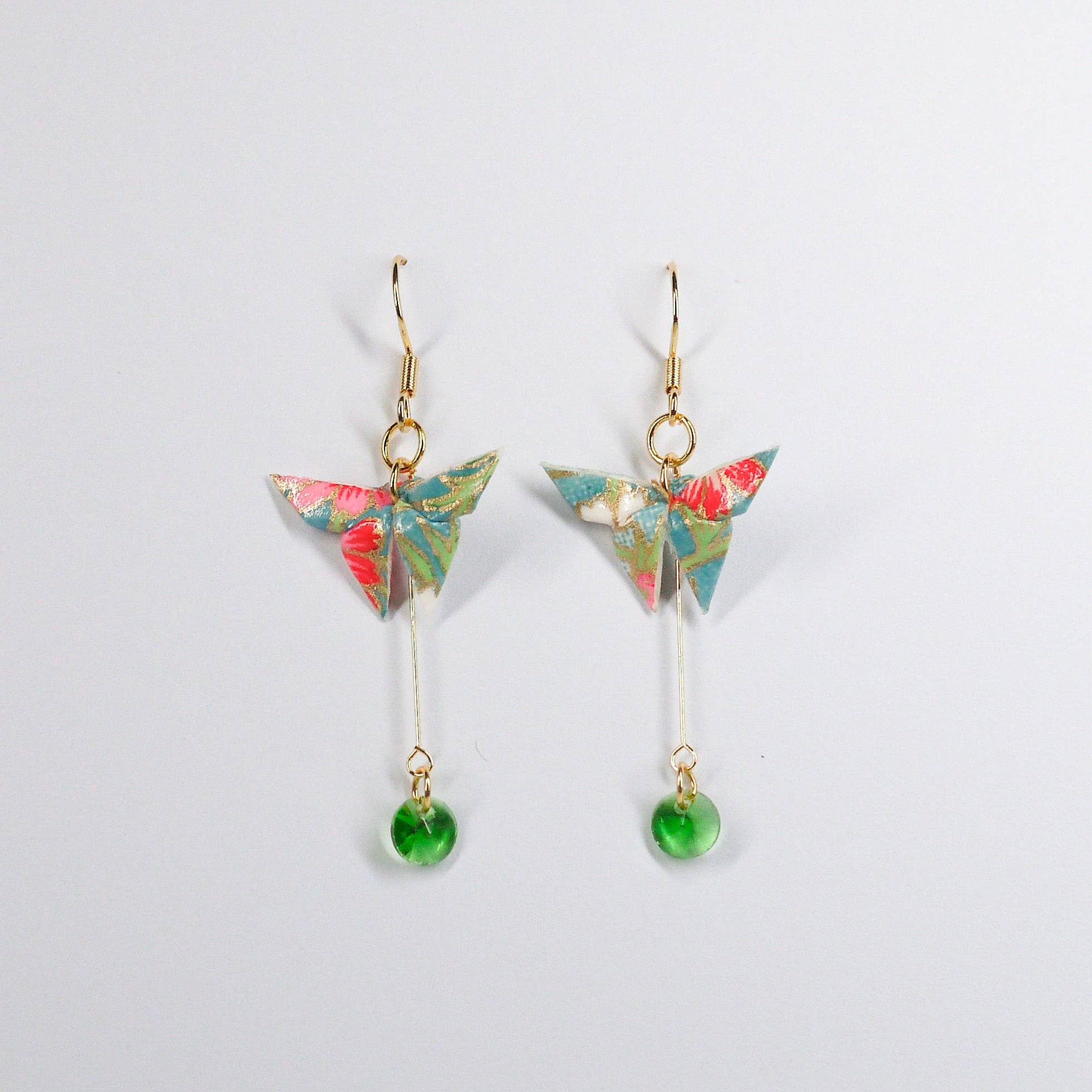 Kamyi.Art Origami Designs - Wholesale Dangle Earrings - Butterfly and Crystal Drop Earrings4