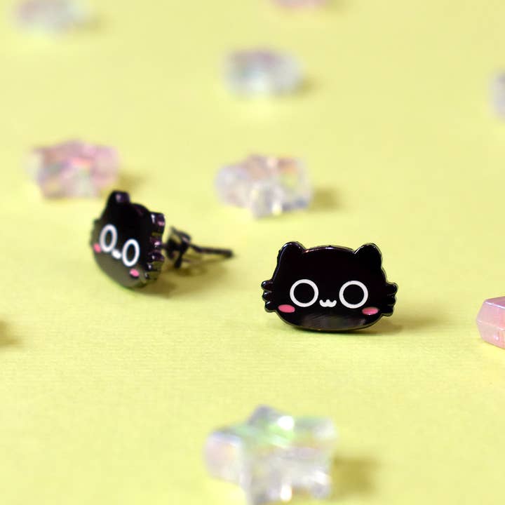The Moonborn - Wholesale Stud/Post Earrings - Cats! Stud Earrings1