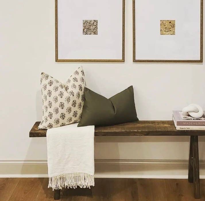 Textileish - Wholesale Throw Pillow Cover - Cream Floral Pillow Cover, Charcoal Floral Pillow | Chara7