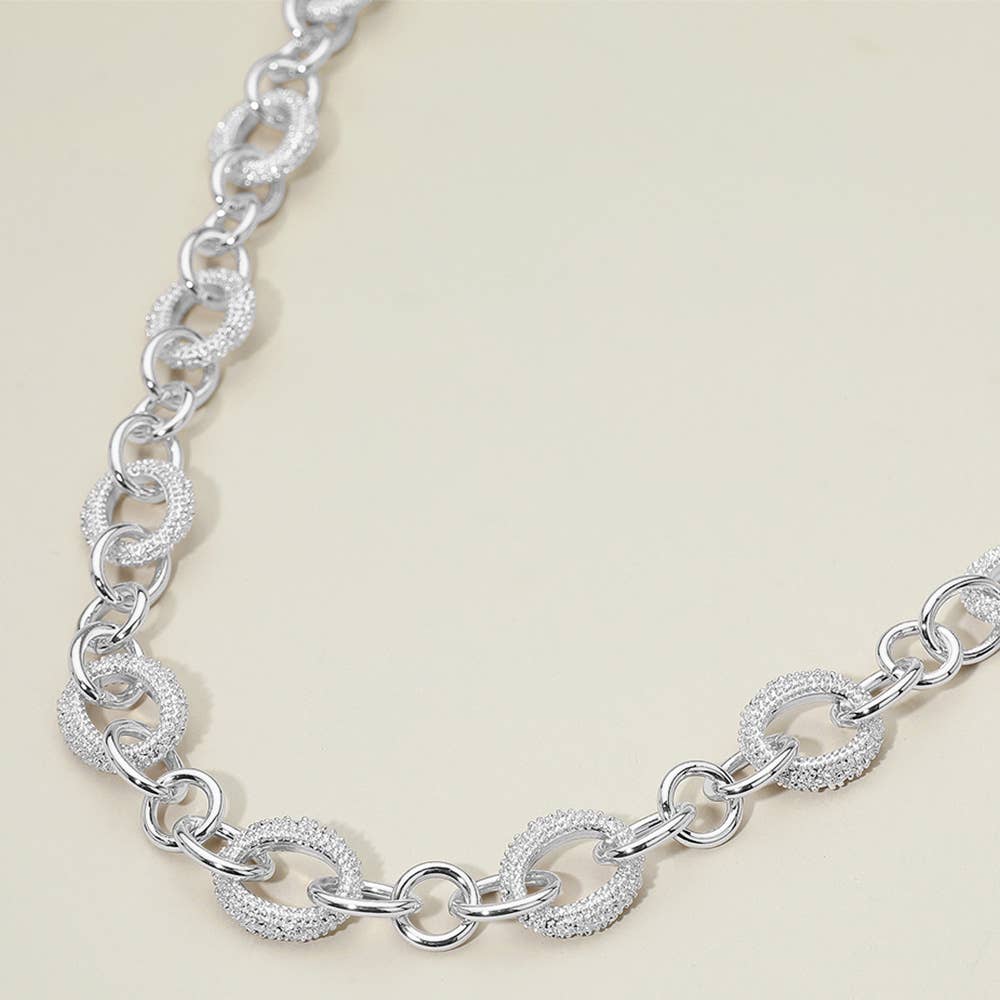 Sensibling Corp. - Wholesale Link & Chain Necklace - Chunky Textured Link Chain Necklace3