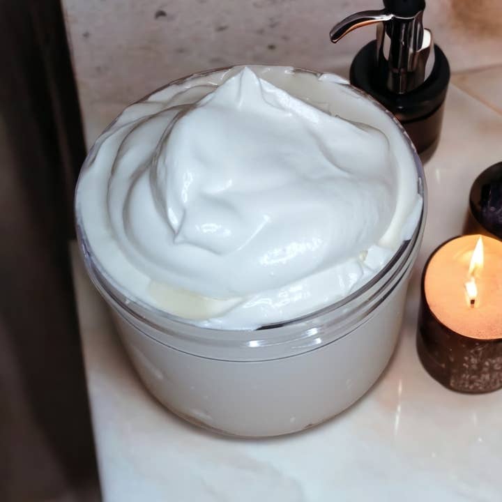 Strawberry shortcake scented whipped Shea butter for wholesale by Flourishing Health And Beauty