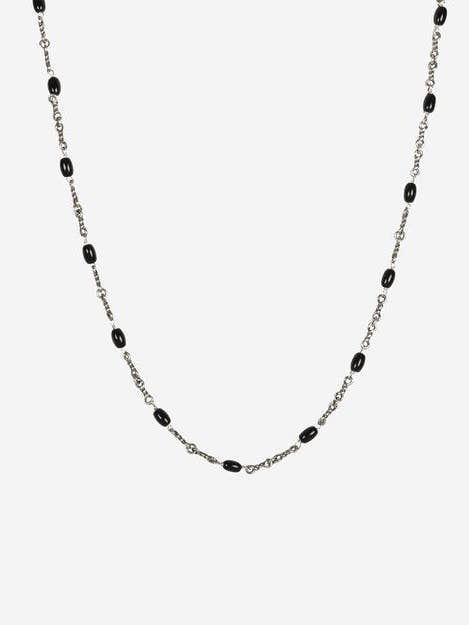 Sterling Silver Black Onyx Twisted Cable Chain Necklace for wholesale by DEGS & SAL