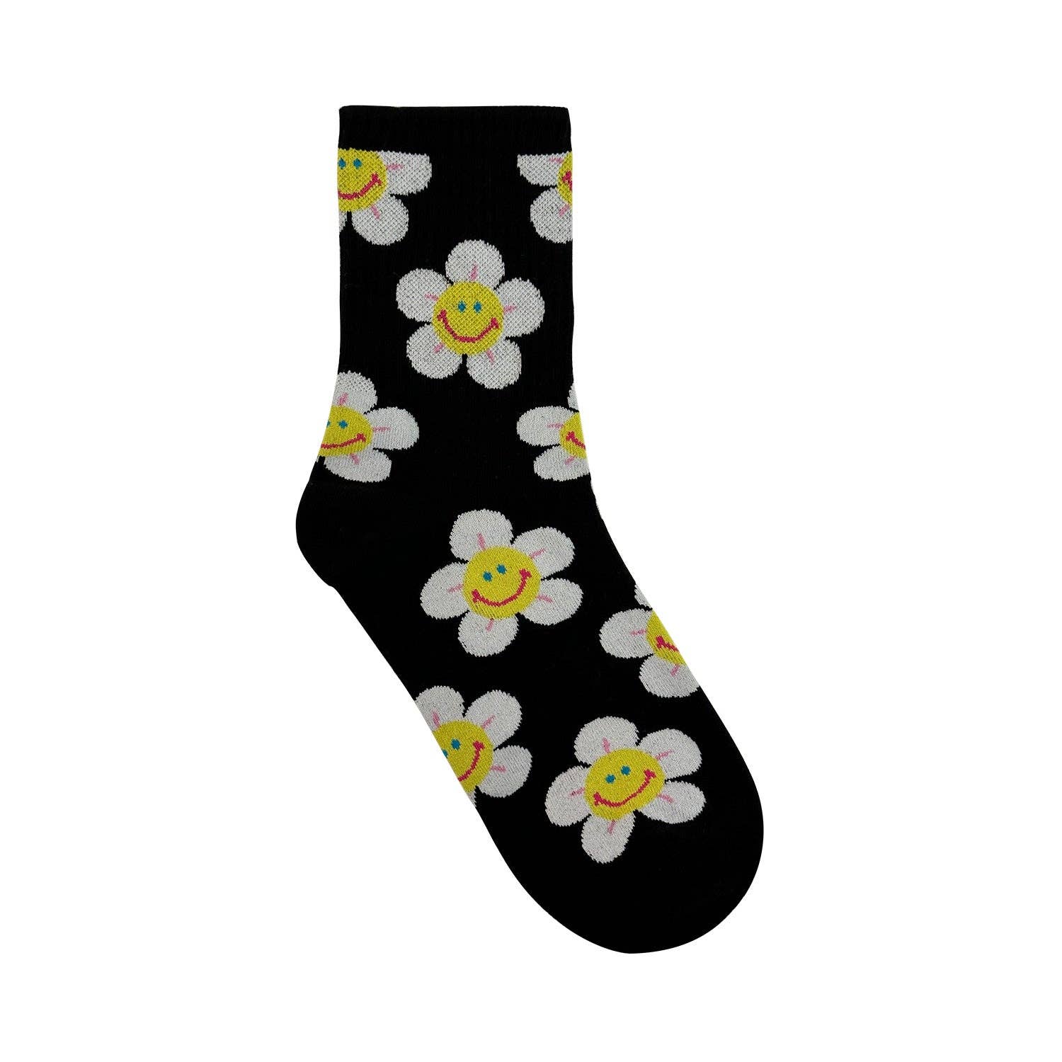 7DAYSSOCKS - Wholesale Socks - Women's - Women's Crew Smile Flower Socks5