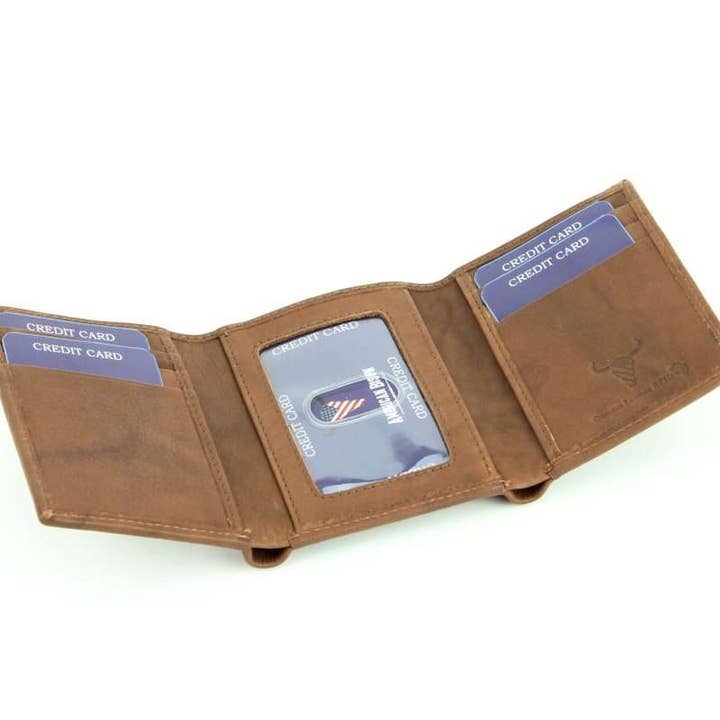 Leather Impressions Inc - Wholesale Wallet - Men's - American Bison Tall Trifold Wallet26