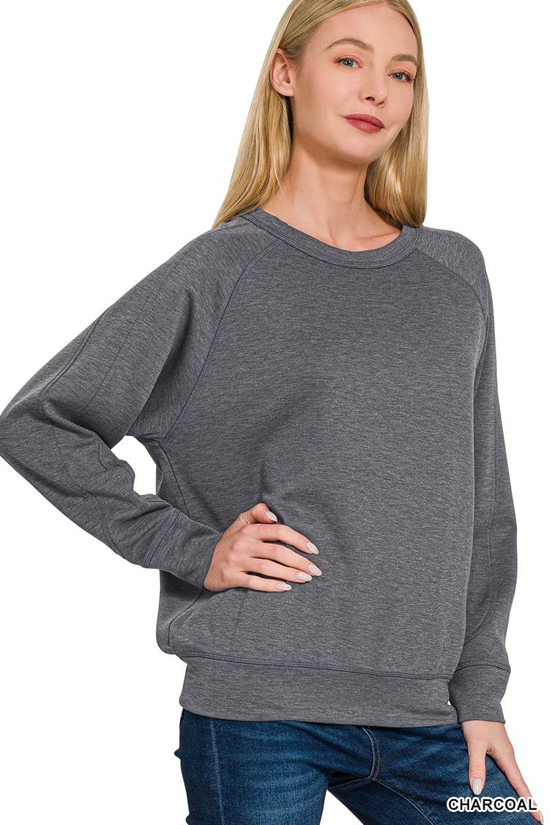 42POPS - Wholesale Sweatshirt - Women's - ..._ 0808 Soft Scuba Crewneck Sweatshirt SI-267569