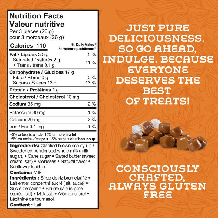 Lovely Candy Company - Wholesale Caramel - Bulk Original Caramel Candy - 10lb, Gluten Free, Non-GMO