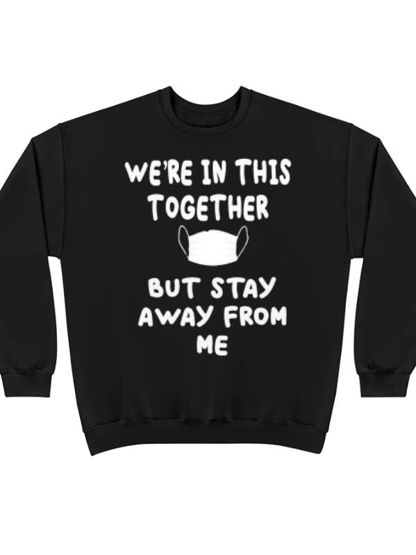 Mask Up French Terry Crewneck for wholesale by Red Crown Clothing LLC