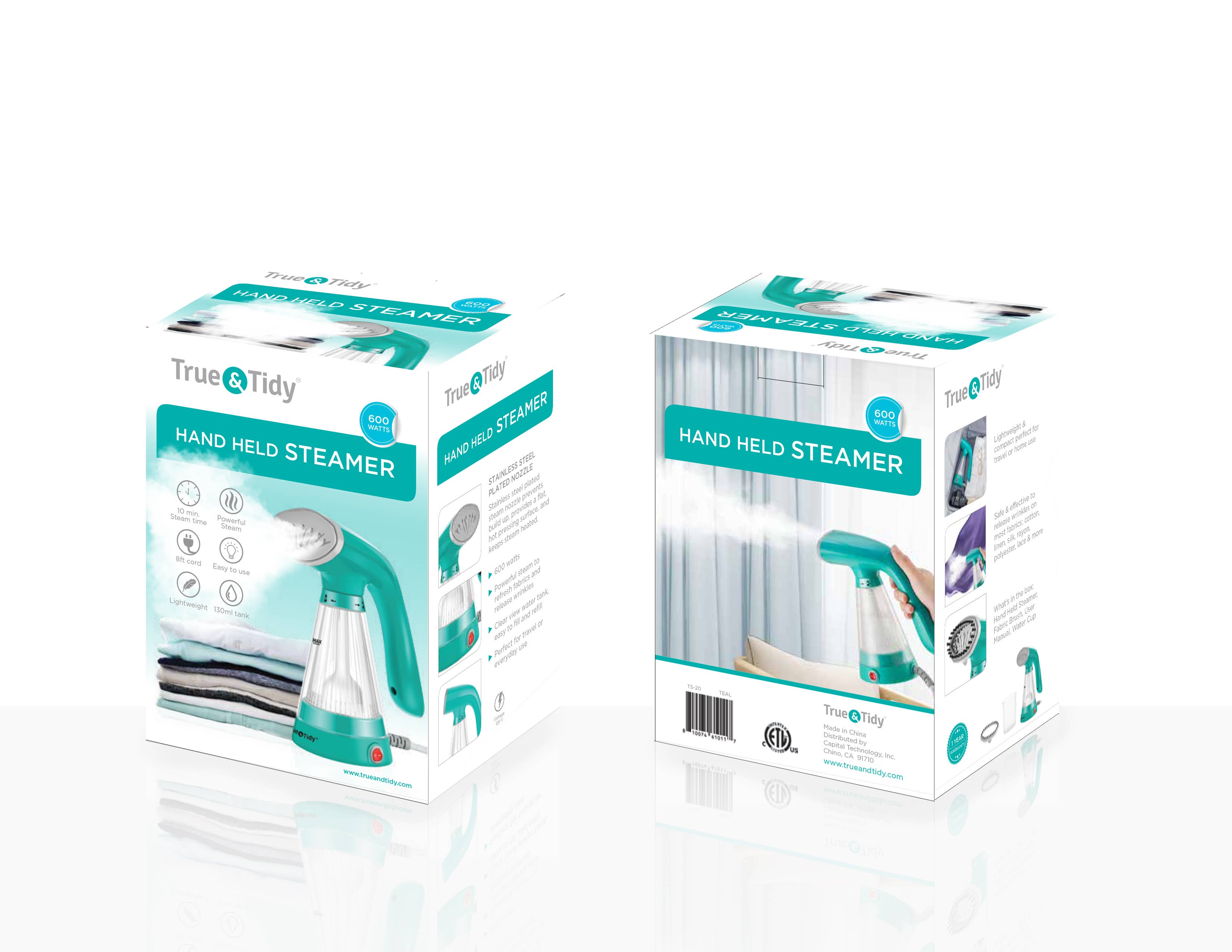 True & Tidy - Vente Défroisseur à vapeur pour vêtements - Vapeur à main à vapeur bien rangé12