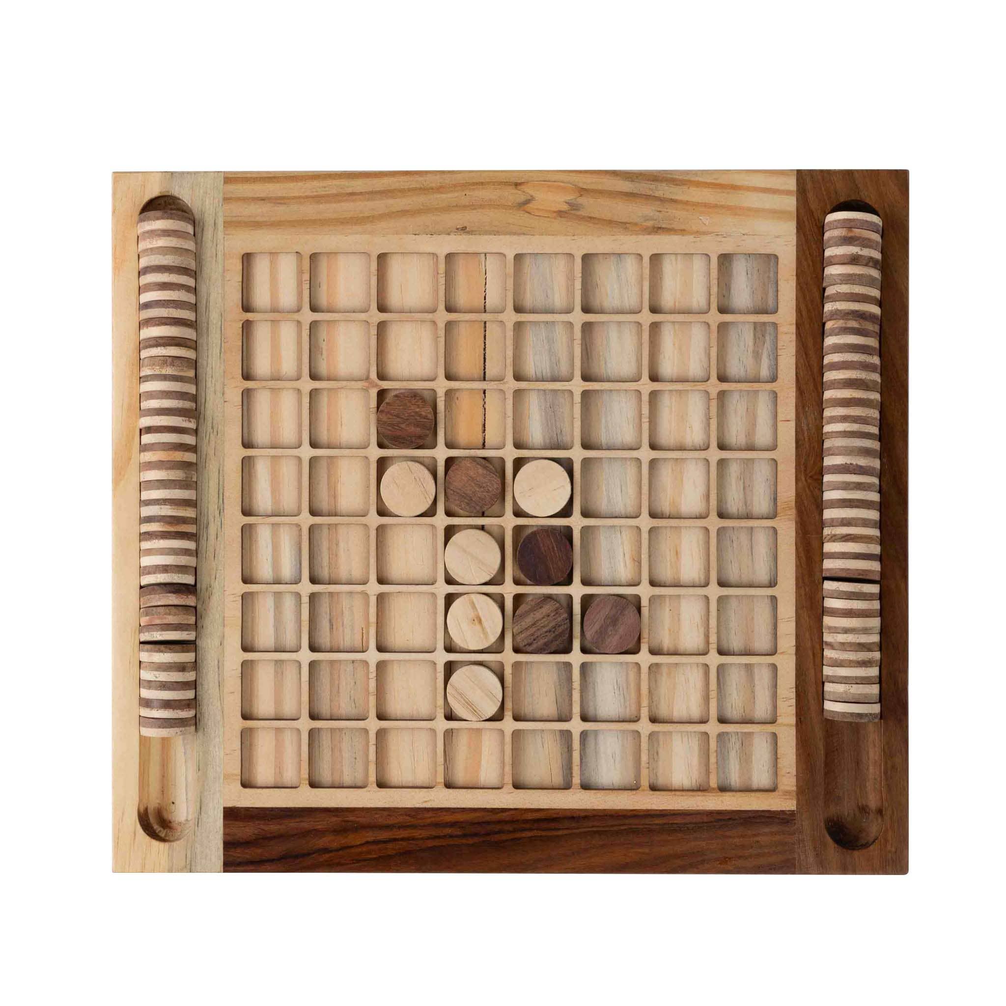 Ten Thousand Villages - Wholesale Board Game - Handcarved Wood Reversi Game *