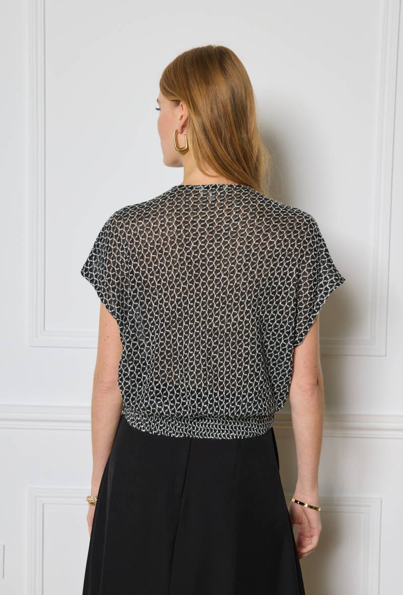 LULUMARY - Wholesale Blouse - Women's - Textured crop top H70017