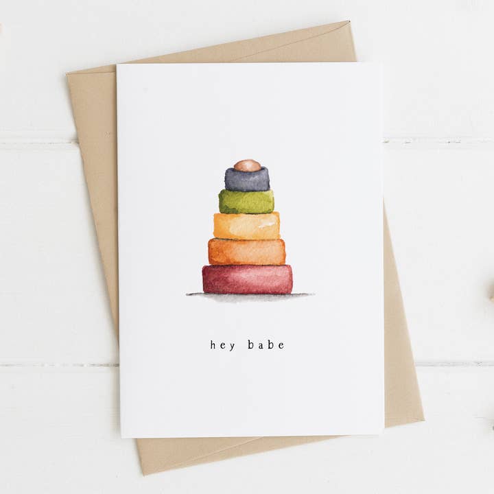 Baby Card, A2 Greeting Card for wholesale by Five and Two Studio