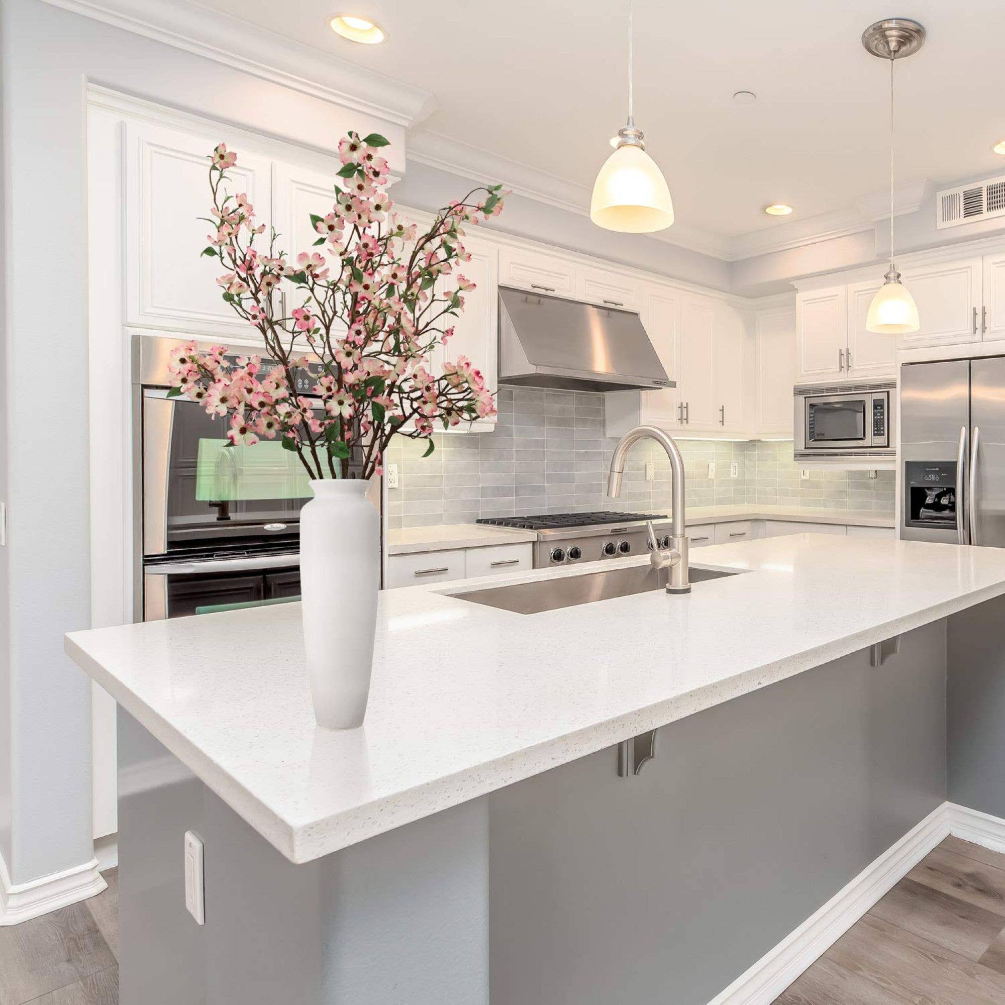 Larksilk - Vendita all'ingrosso Fiori finti - Fiore sintetico a forma di ramo di corniolo, 15 cm, colore rosa3