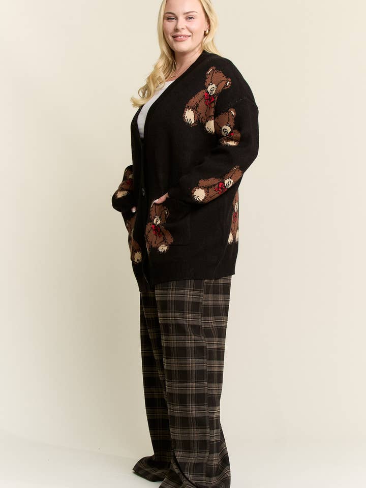 JADE BY JANE PLUS - Wholesale Cardigan - Women's - Beary Adorable Cardigan (Plus size)8