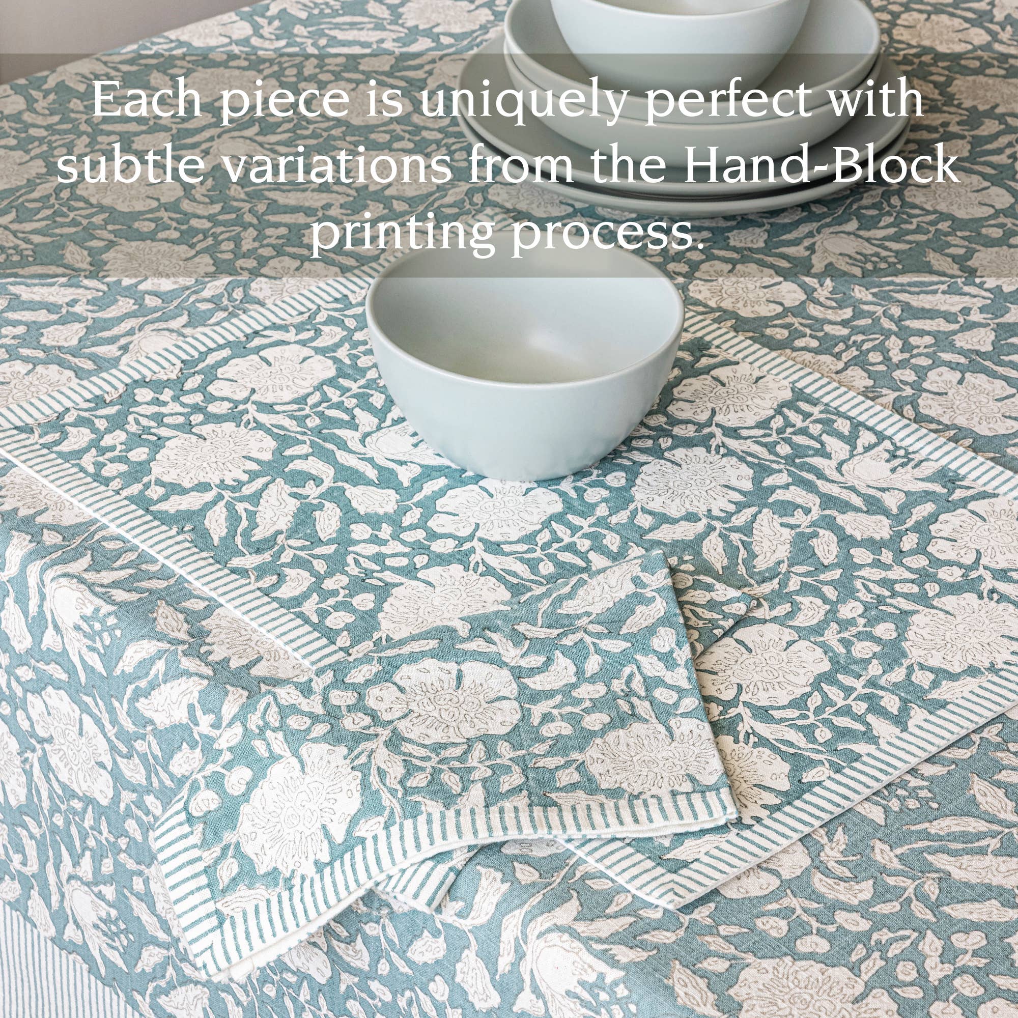 over&back - Wholesale Dinner & Cloth Napkin - Artisan Hand-Blocked Cloth Napkins – 100% Cotton – Set of 4 40