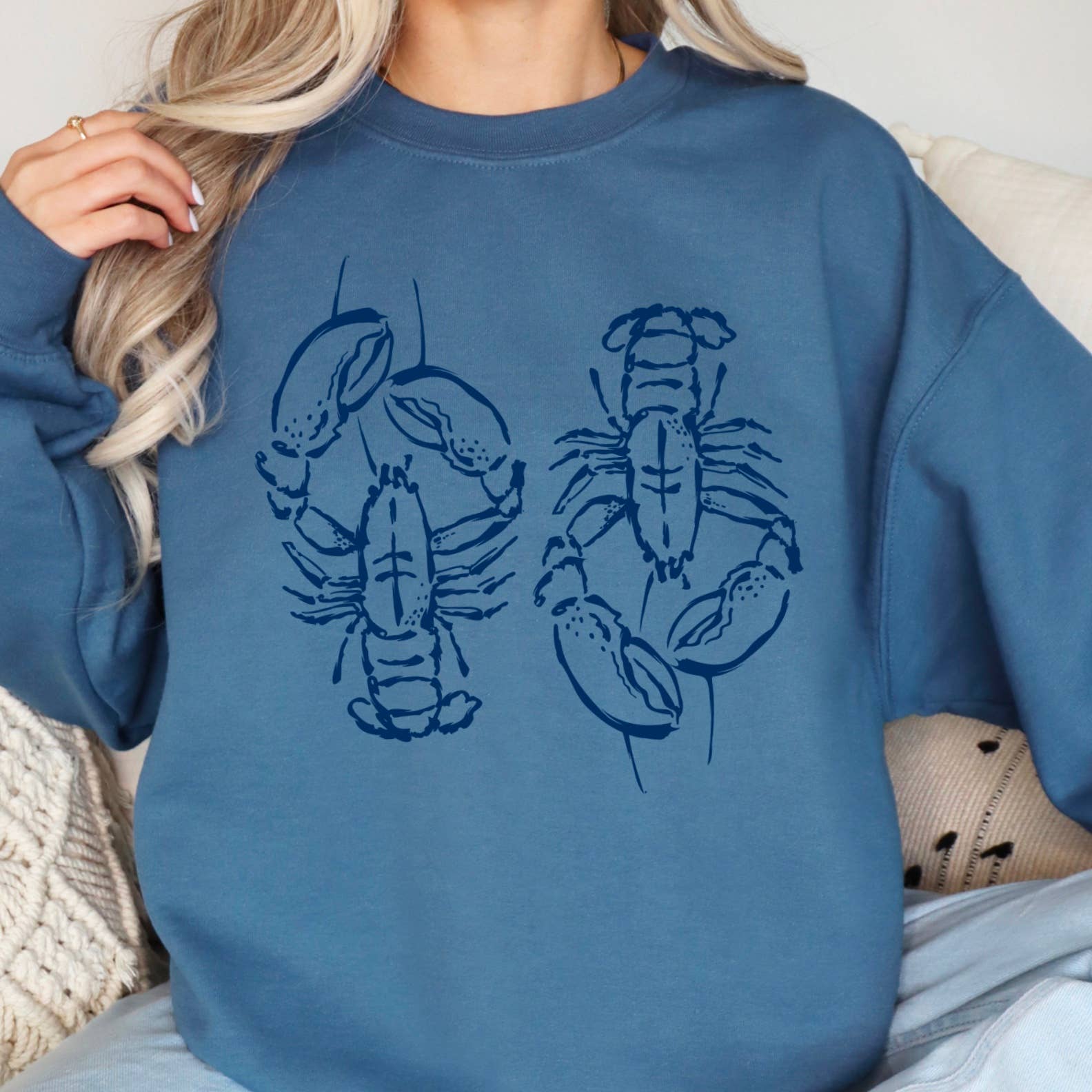 Shoppe SHC - Wholesale Graphic Sweatshirt - Women's - Coastal  Aesthetic | Summer 2025 Lobsters Sweatshirt   6